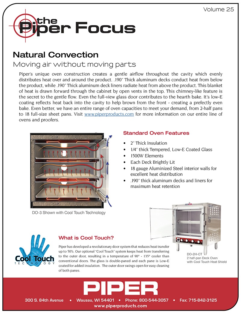 Piper Focus Volume 25 - Natural Convection Oven