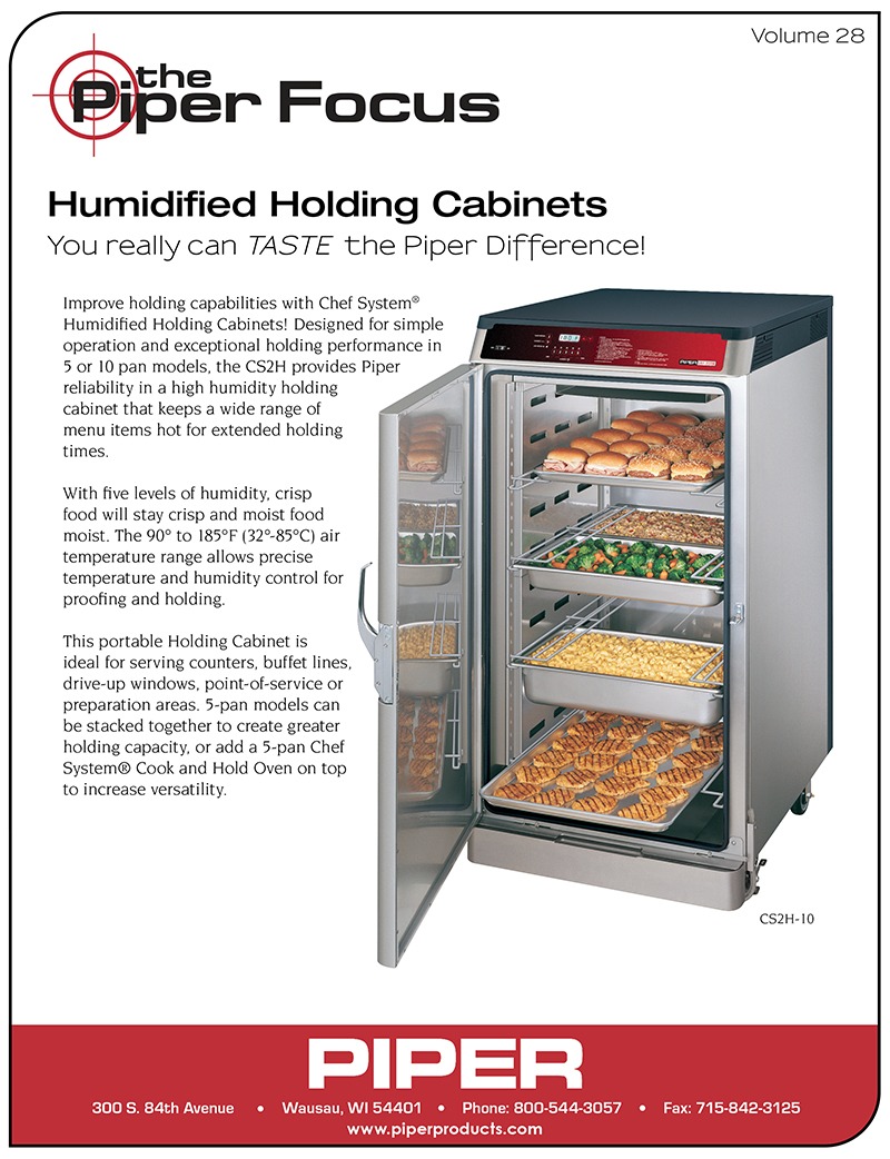 Piper Focus Volume 28 - Humidified Holding Cabinets