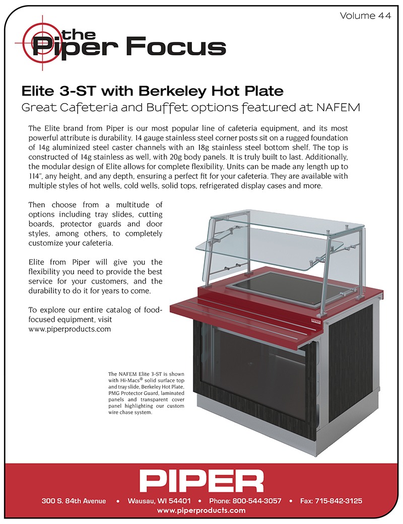 Piper Focus Volume 44 - Elite 3-ST with Berkeley Hot Plate