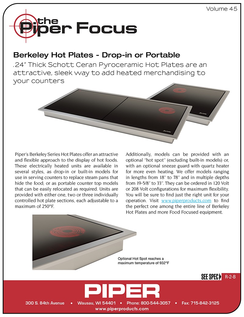 Piper Focus Volume 45 - Berkeley Hot Plates