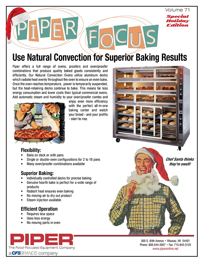 Piper Focus Volume 71 - Natural Convection Ovens